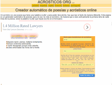 Tablet Screenshot of acrosticos.org